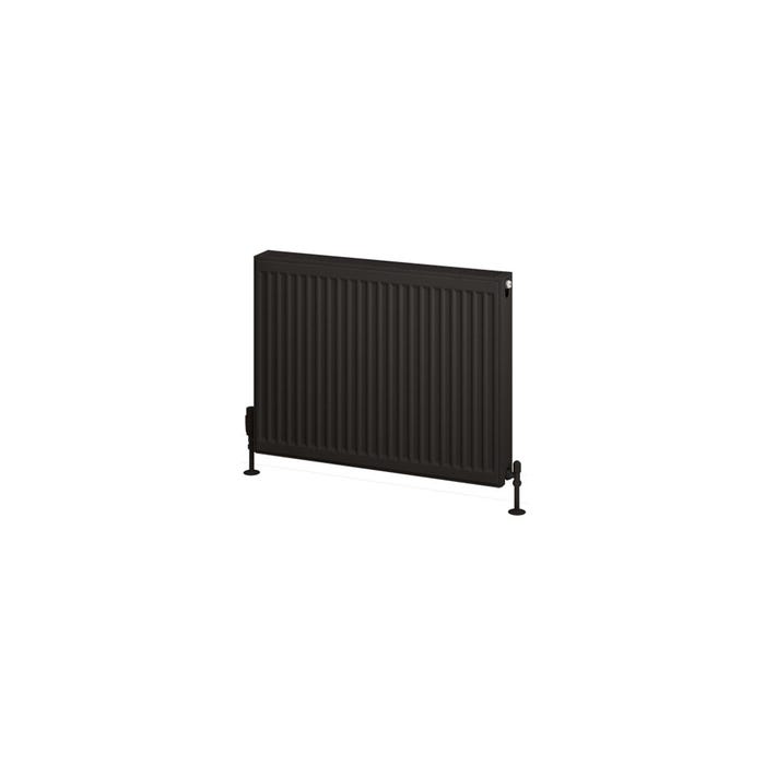 Compact Type 22 Double Panel Matt Black Radiator 600 x 800mm
