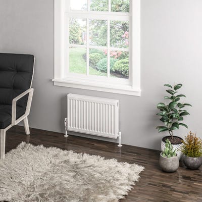 Compact Type 11 Single Panel Gloss White Radiator 400 x 600mm