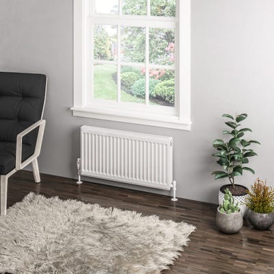Compact Type 11 Single Panel Gloss White Radiator 400 x 800mm