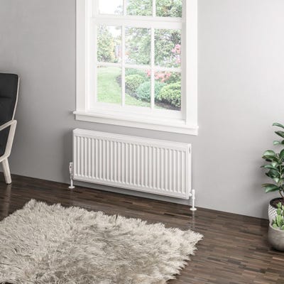 Compact Type 11 Single Panel Gloss White Radiator 400 x 1000mm