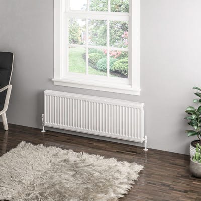 Compact Type 11 Single Panel Gloss White Radiator 400 x 1200mm