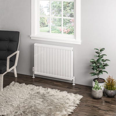 Compact Type 11 Single Panel Gloss White Radiator 600 x 800mm