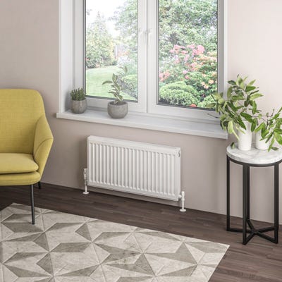 Compact Type 21 Double Panel Plus Gloss White Radiator 400 x 800mm