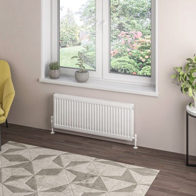 Compact Type 21 Double Panel Plus Gloss White Radiator 400 x 1000mm