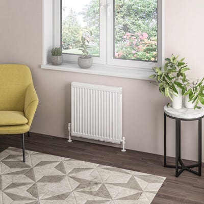 Compact Type 21 Double Panel Plus Gloss White Radiator 600 x 600mm