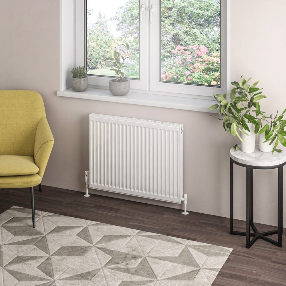 Compact Type 21 Double Panel Plus Gloss White Radiator 600 x 800mm