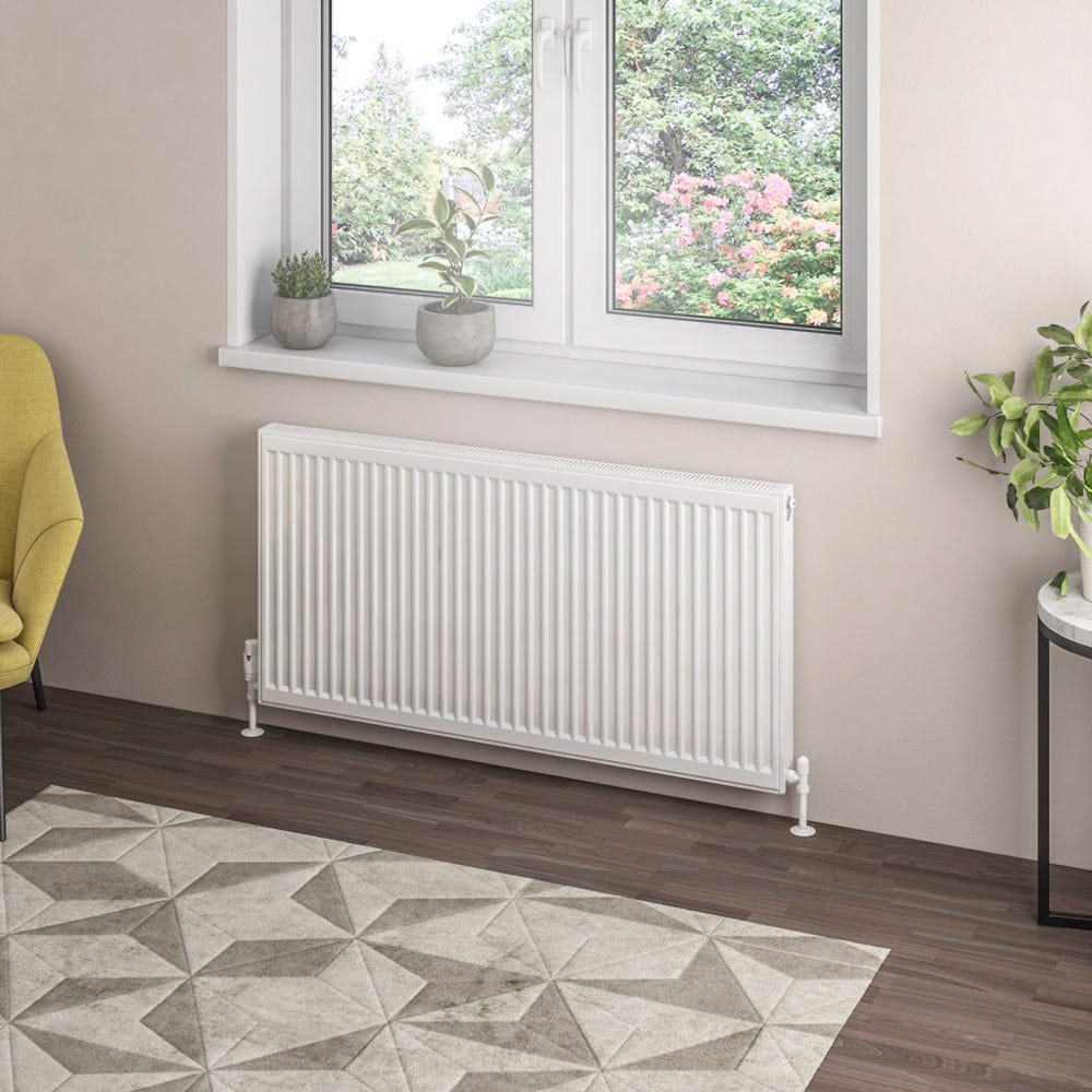 Compact Type 21 Double Panel Plus Gloss White Radiator 600 x 1200mm