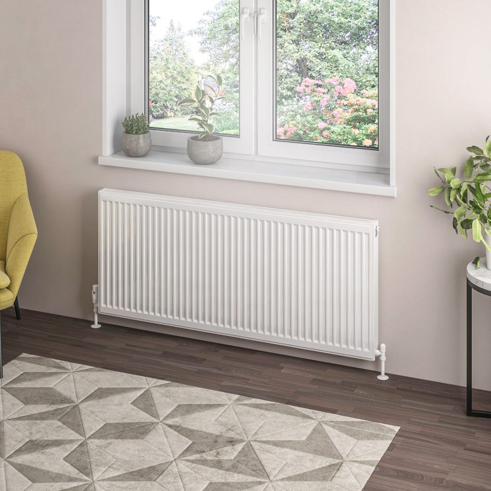 Compact Type 21 Double Panel Plus Gloss White Radiator 600 x 1400mm