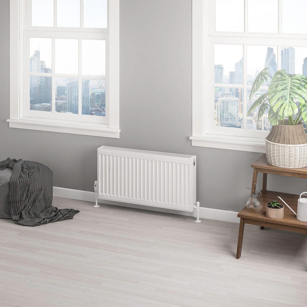 Compact Type 22 Double Panel Gloss White Radiator 400 x 800mm
