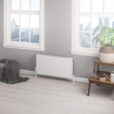 Compact Type 22 Double Panel Gloss White Radiator 400 x 800mm