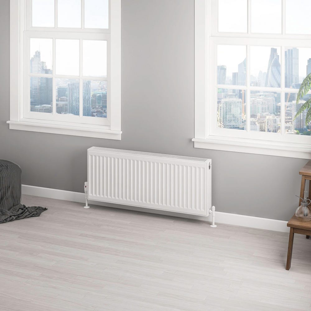 Compact Type 22 Double Panel Gloss White Radiator 400 x 1000mm