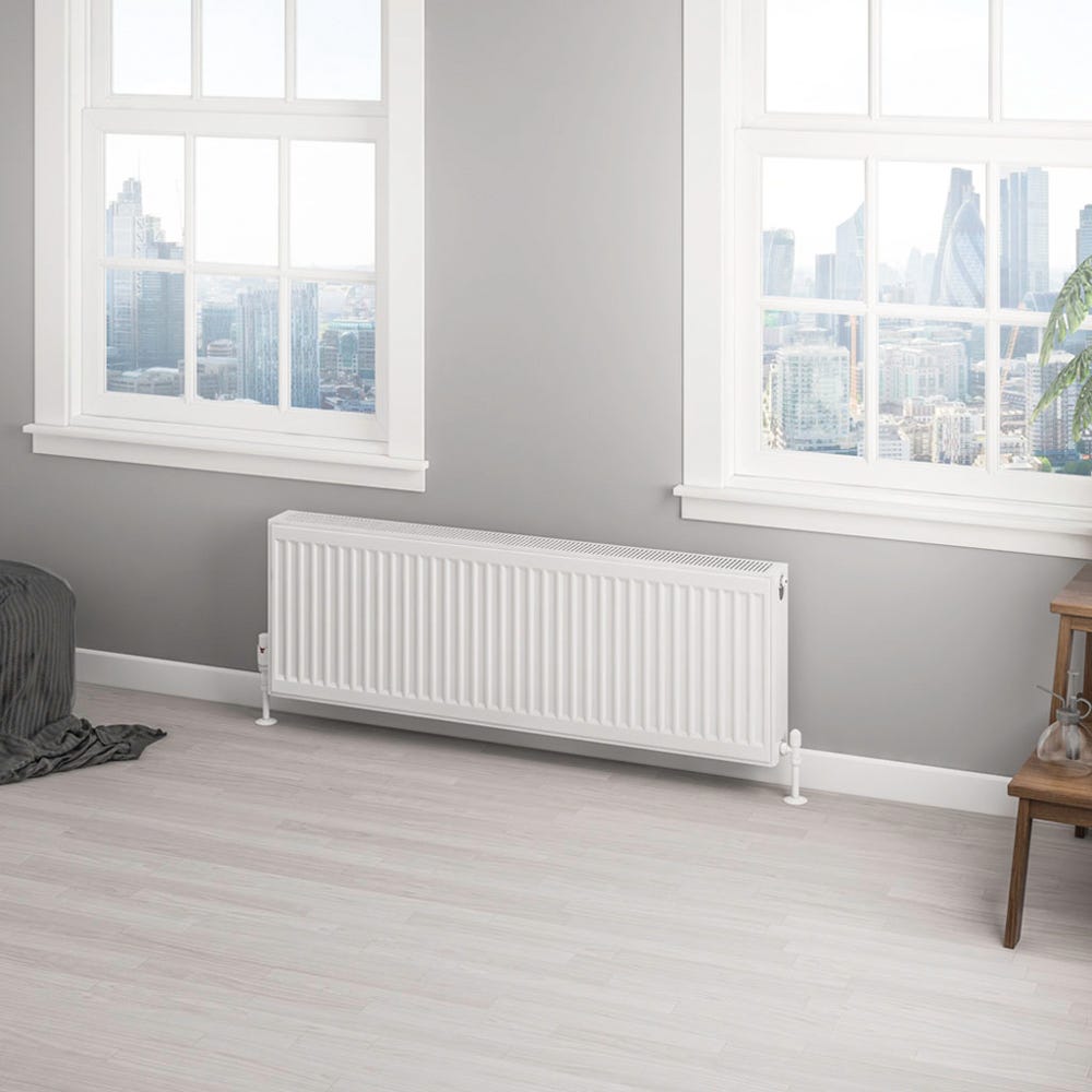 Compact Type 22 Double Panel Gloss White Radiator 400 x 1200mm