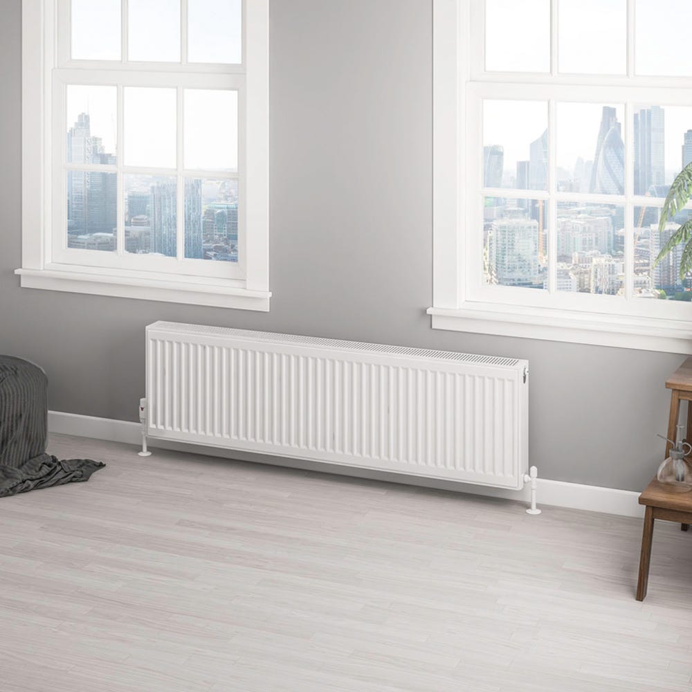 Compact Type 22 Double Panel Gloss White Radiator 400 x 1400mm