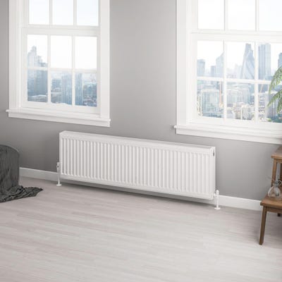 Compact Type 22 Double Panel Gloss White Radiator 400 x 1400mm