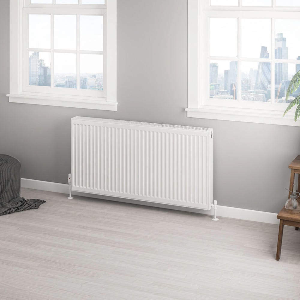 Compact Type 22 Double Panel Gloss White Radiator 600 x 1200mm