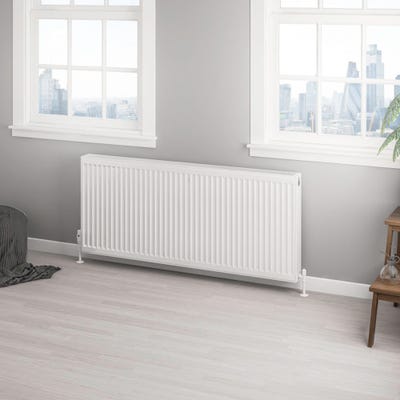 Compact Type 22 Double Panel Gloss White Radiator 600 x 1400mm