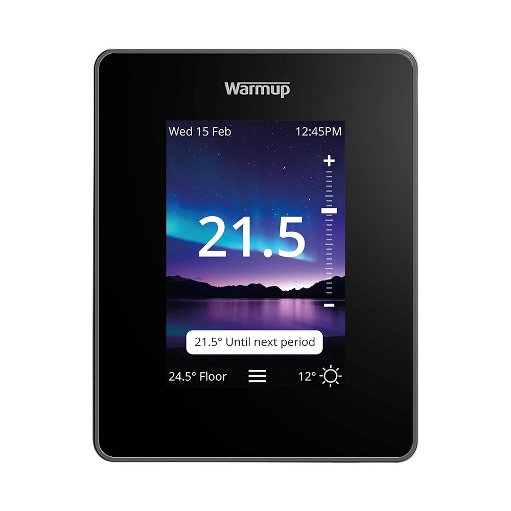 Warmup 7iE Smart Matter WiFi Thermostat Onyx Black