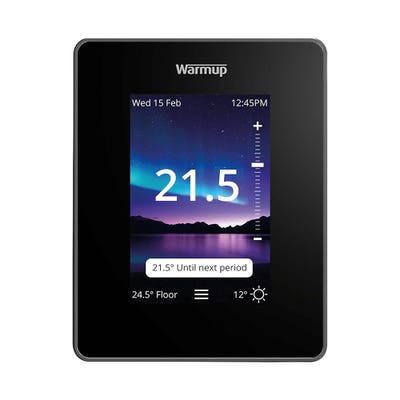Warmup 7iE Smart Matter WiFi Thermostat Onyx Black