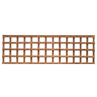 2' x 6' Grange Heavy Duty Treated Timber Square Trellis Golden