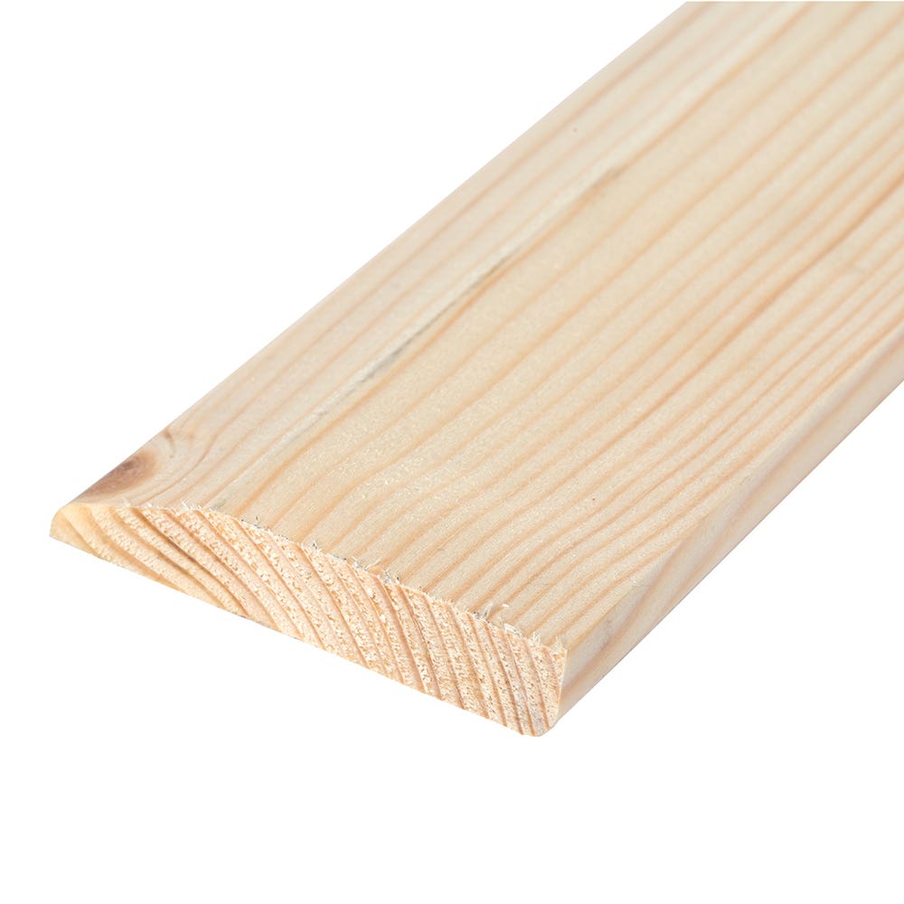 19mm x 75mm Softwood Chamfered & Pencil Round Reversible Architrave