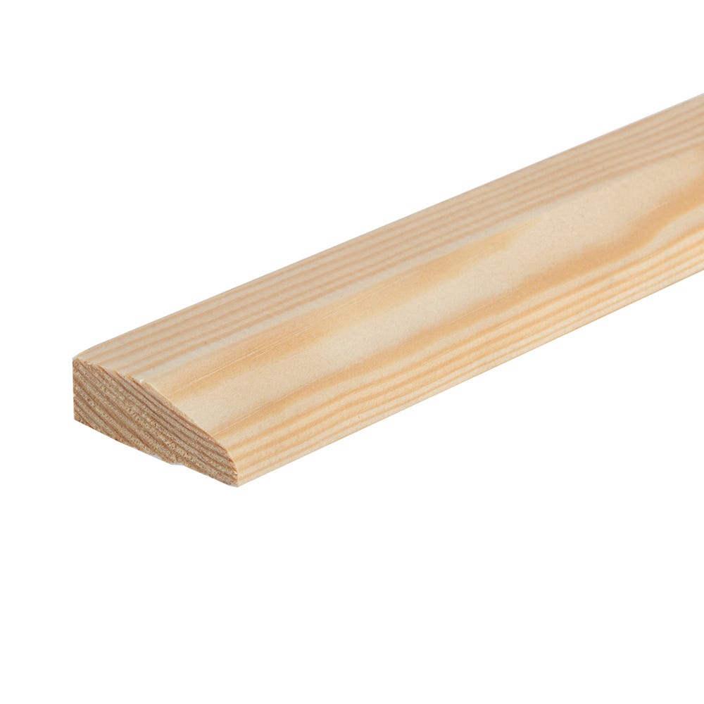 19mm x 50mm Softwood Chamfered & Round Reversible Architrave