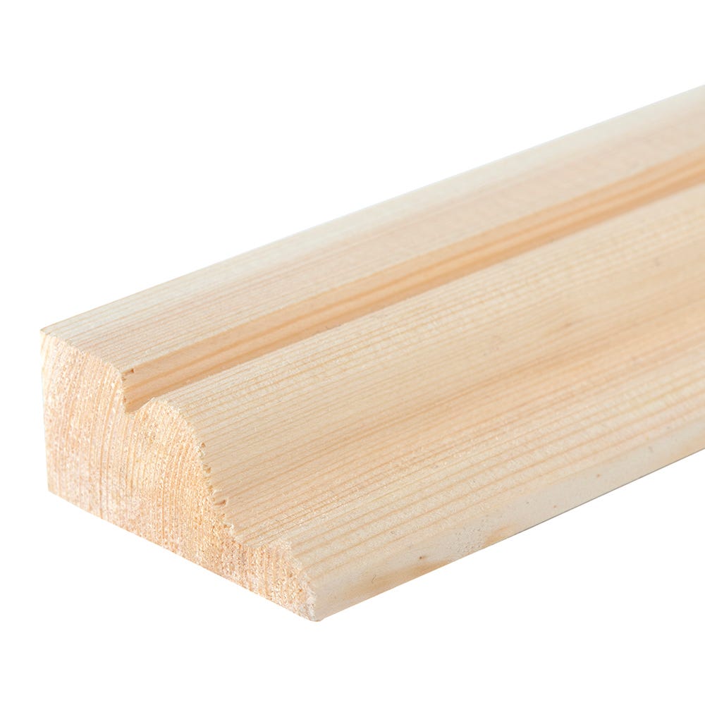 25mm x 50mm Softwood Ogee Architrave (Finish 20.5mm x 44mm)
