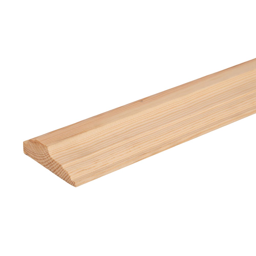 25mm x 75mm Softwood Flat Dado Rail (Finish 20.5mm x 69mm)
