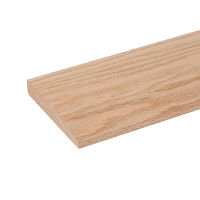 20mm x 130mm Hardwood White Oak Chamfered/Pencil Round Reversible Skirting Board