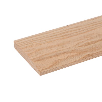 20mm x 130mm Hardwood American White Oak Chamfered & Pencil Round Reversible Skirting