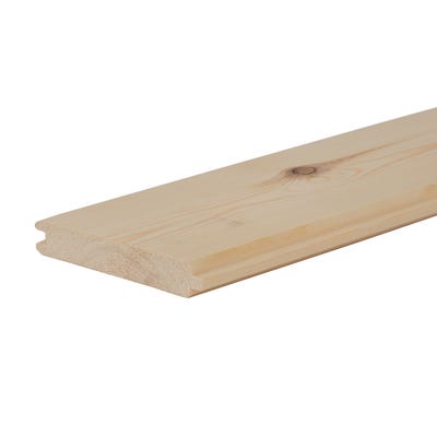 25mm x 125mm Softwood Tongue & Groove V Cladding (Finish 20.5mm x 119mm)