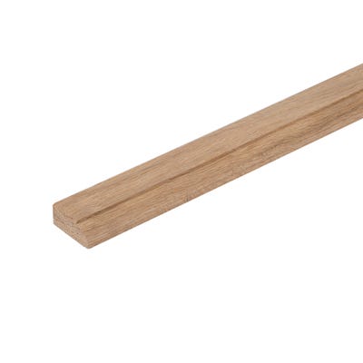 15mm x 34mm Hardwood American White Oak Ovolo Door Stop 2400mm (1.25'' x 0.6'')