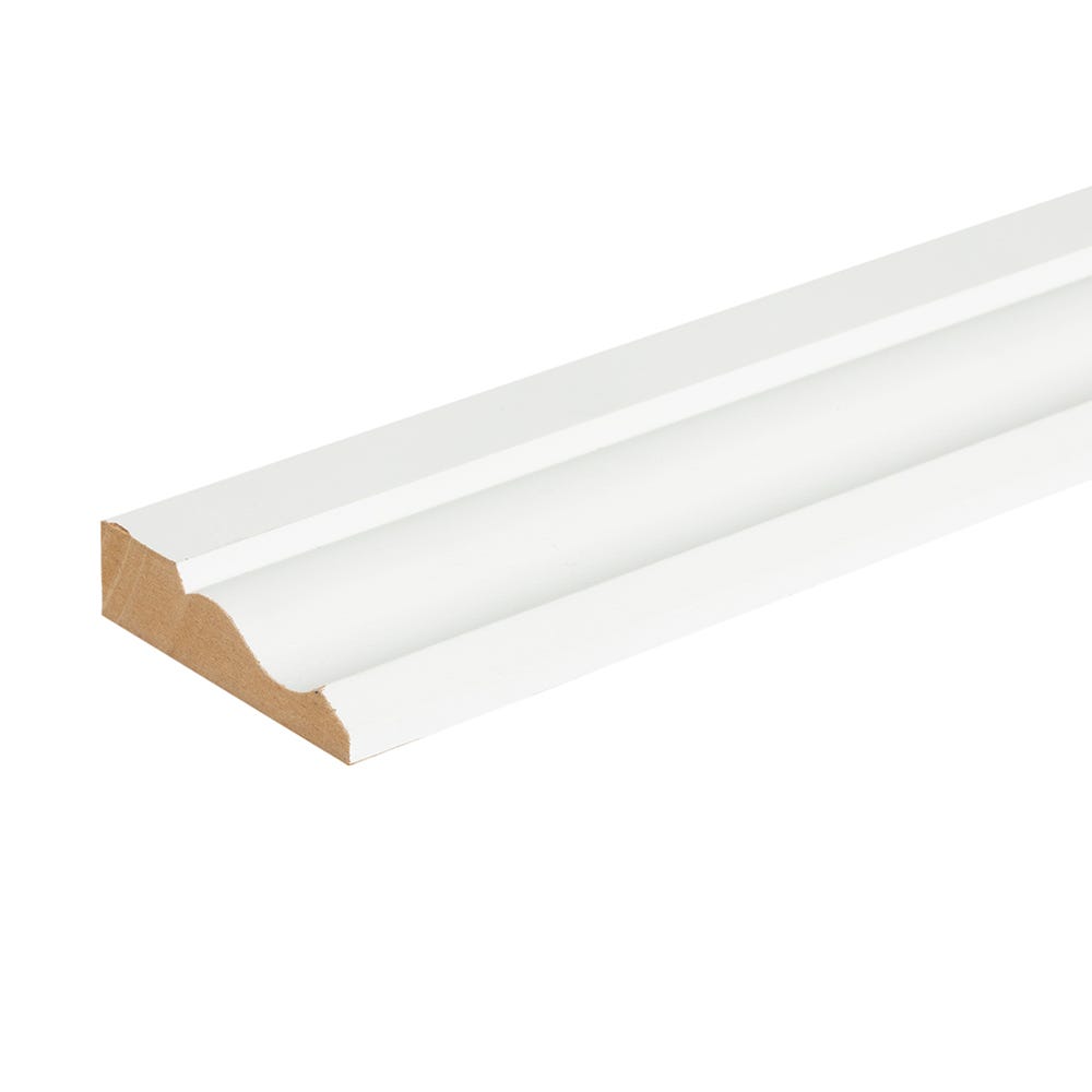18mm x 68mm MDF White Primed Ogee Architrave 4400mm