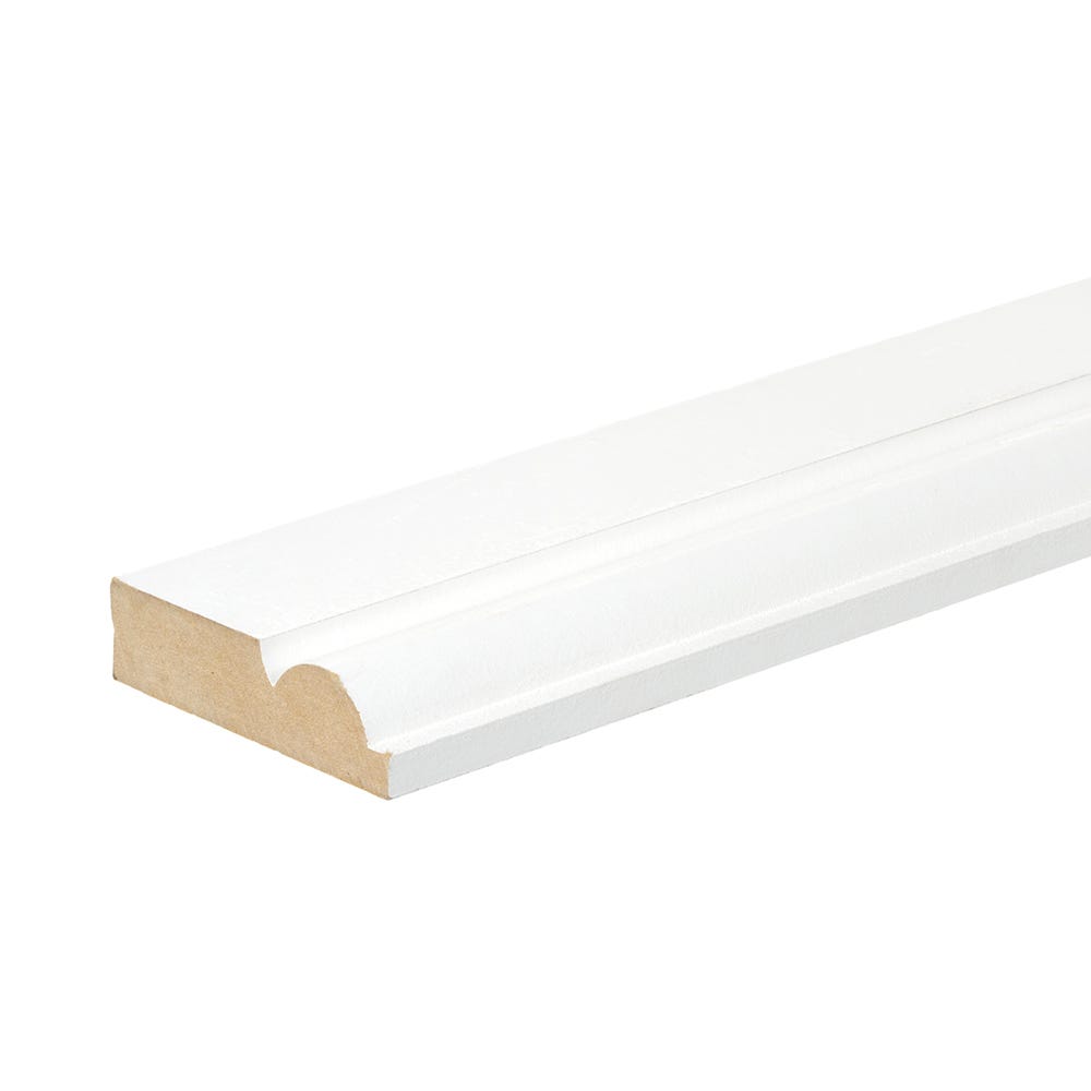 18mm x 68mm MDF White Primed Torus Architrave 4400mm