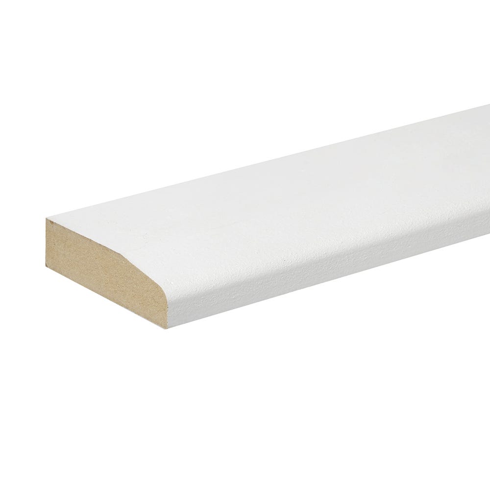 Image of 18mm x 68mm MDF White Primed Chamfered Architrave 4400mm