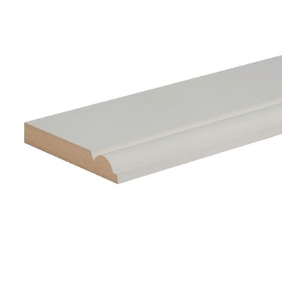 18mm x 119mm MDF White Primed Torus Skirting Board 4400mm