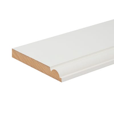 18mm x 144mm MDF White Primed Torus Skirting Board 4400mm