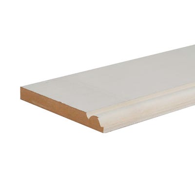 18mm x 168mm MDF White Primed Torus Skirting Board 4400mm