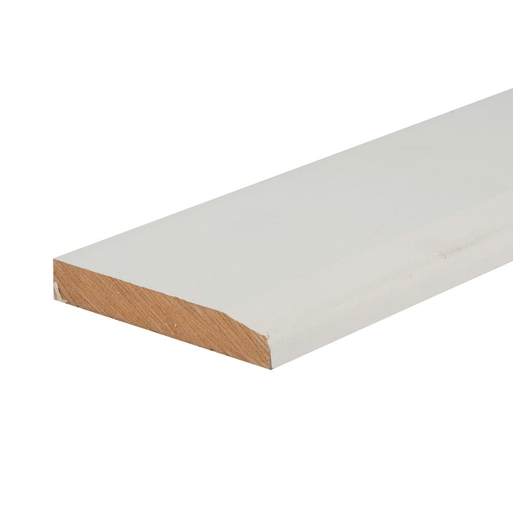 18mm x 119mm MDF White Primed Chamfered Skirting Board 4400mm
