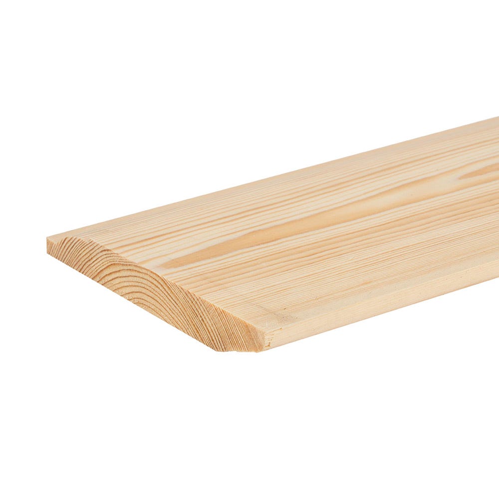 25mm x 175mm Softwood Chamfered/Ovolo Reversible Skirting Finish 20.5mm x 169mm