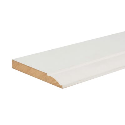 18mm x 144mm MDF White Primed Ovolo Skirting Board 4400mm