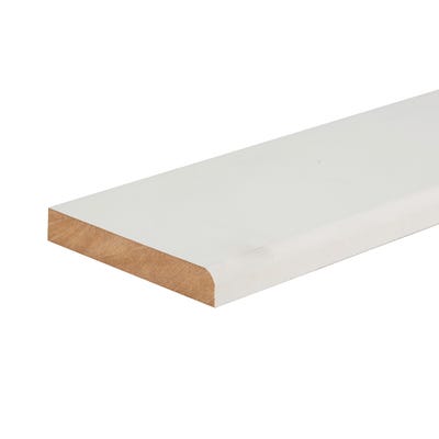 18mm x 119mm MDF White Primed Pencil Round Skirting Board 4400mm