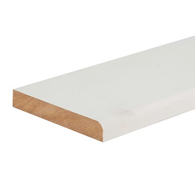 18mm x 169mm MDF White Primed Pencil Round Skirting Board 4400mm