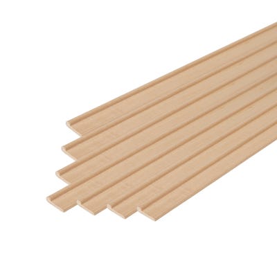 26mm x 9mm Richard Burbidge Light Hardwood Hockey Moulding 2400mm Pack of 15 COV2012