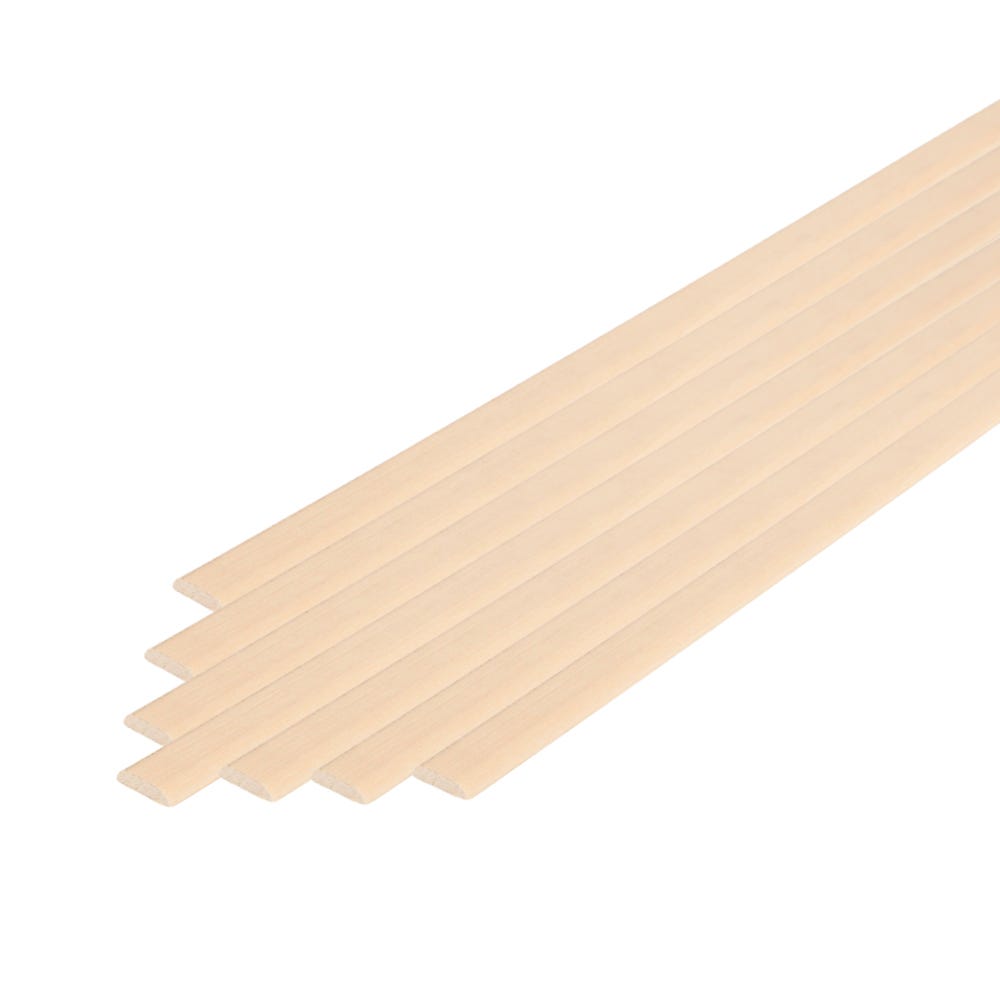 18mm x 4mm Richard Burbidge Light Hardwood D Shape Moulding 2400mm Pack of 20 COV2001