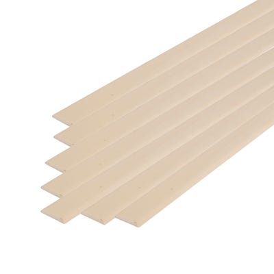 29mm x 4mm Richard Burbidge Light Hardwood D Shape Moulding 2400mm Pack of 20 COV2003