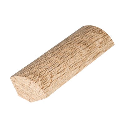 12mm Richard Burbidge White Oak Back-off Quadrant Moulding Pack of 15 CRN5001