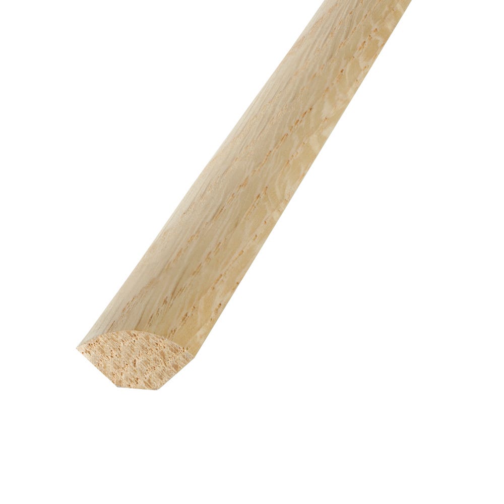 18mm Richard Burbidge White Oak Back-off Quadrant Moulding 2400mm Pack of 15 CRN5003
