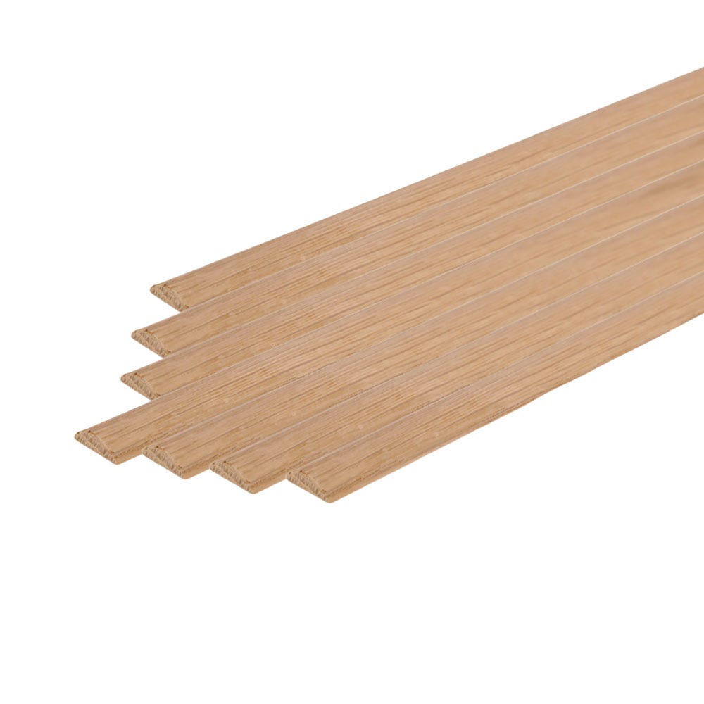 18mm x 5mm Richard Burbidge White Oak Half Round Moulding 2400mm Pack of 15 COV5003