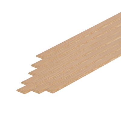 21mm x 4mm Richard Burbidge White Oak D Shape Moulding 2400mm Pack of 20 COV5001