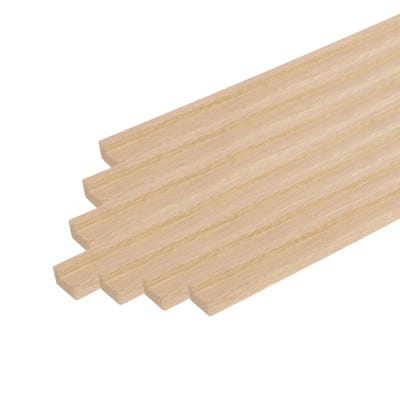 26mm x 22mm Richard Burbidge White Oak Fire Check Bead Moulding Pack of 15 DRS5001